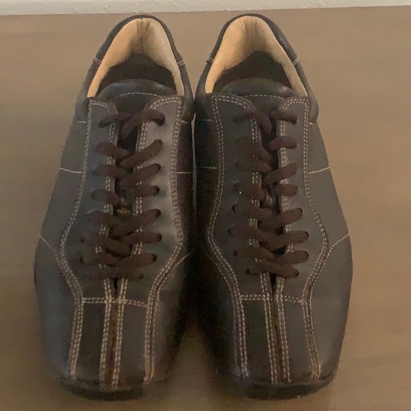 Authentic Prada vintage signature brown leather sneakers 8 - Picture 2 of 8